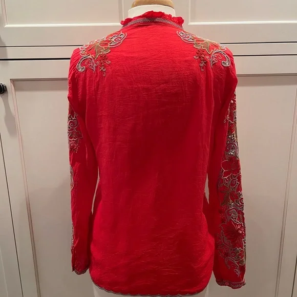 Johnny Was Ruelle Blouse size XS - Picture 7 of 9